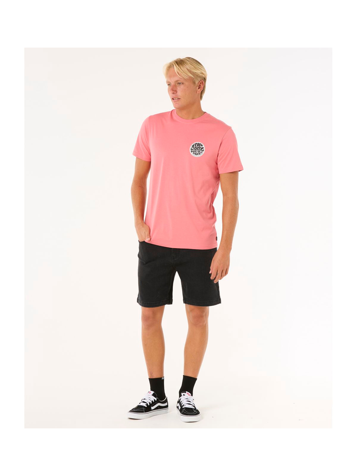 Koszulka męska RIP CURL Wettie Passage Icon Tee różowa