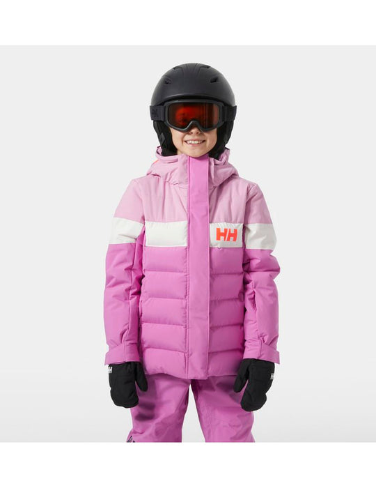 Kurtka narciarska dziecięca HELLY HANSEN Jr Girl Diamond Jacket kolor różowy
