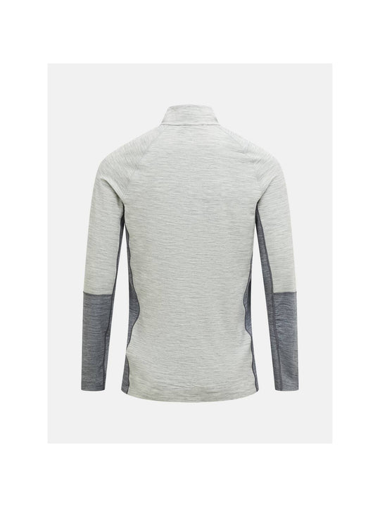 Koszulka termiczna męska PEAK PERFORMANCE Magic Half Zip Wool-blend Baselayer Men szara
