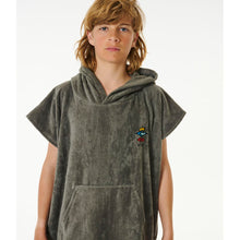 Poncho RIP CURL Logo Hooded Towel Boy szary - Adventure Sports
