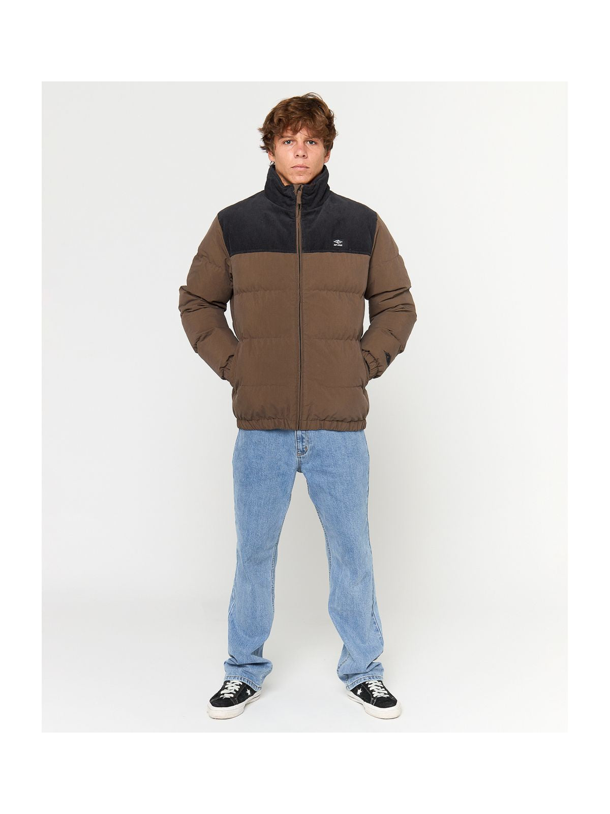 Kurtka RIP CURL FADE OUT CORD PUFFER JACKET brązowa