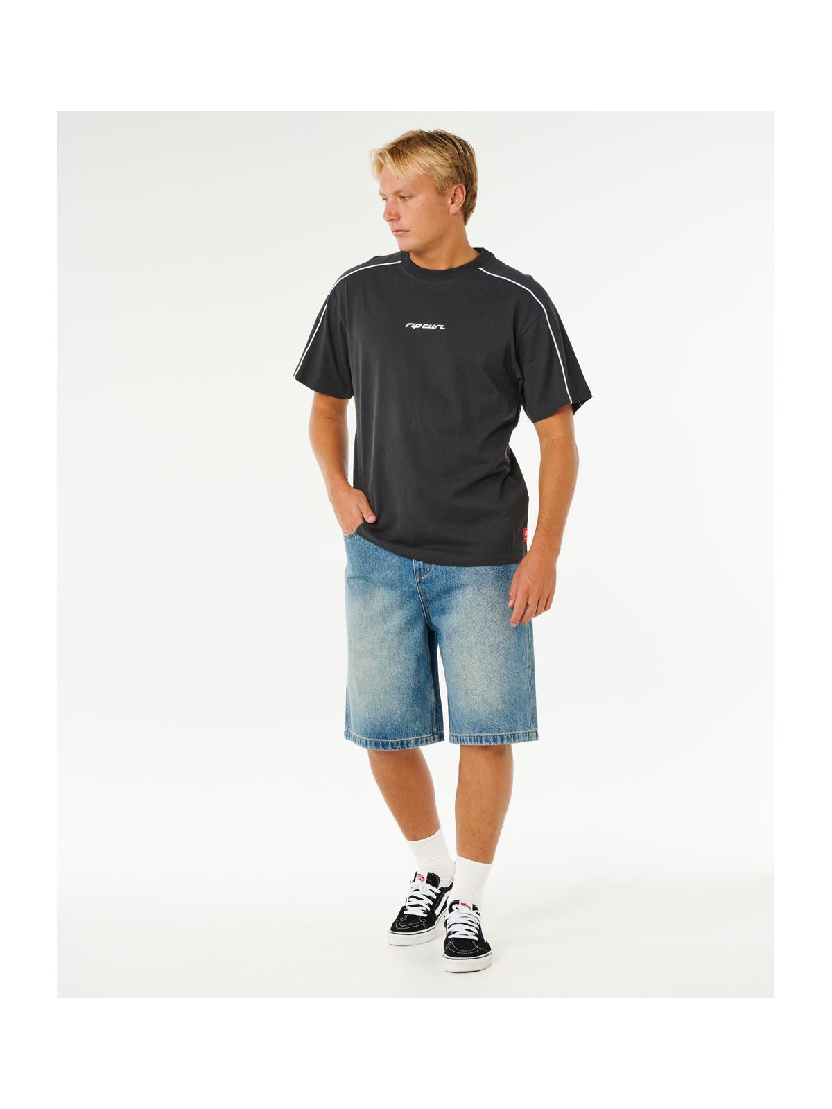 Koszulka męska RIP CURL Inner Visions Panel Tee czarna