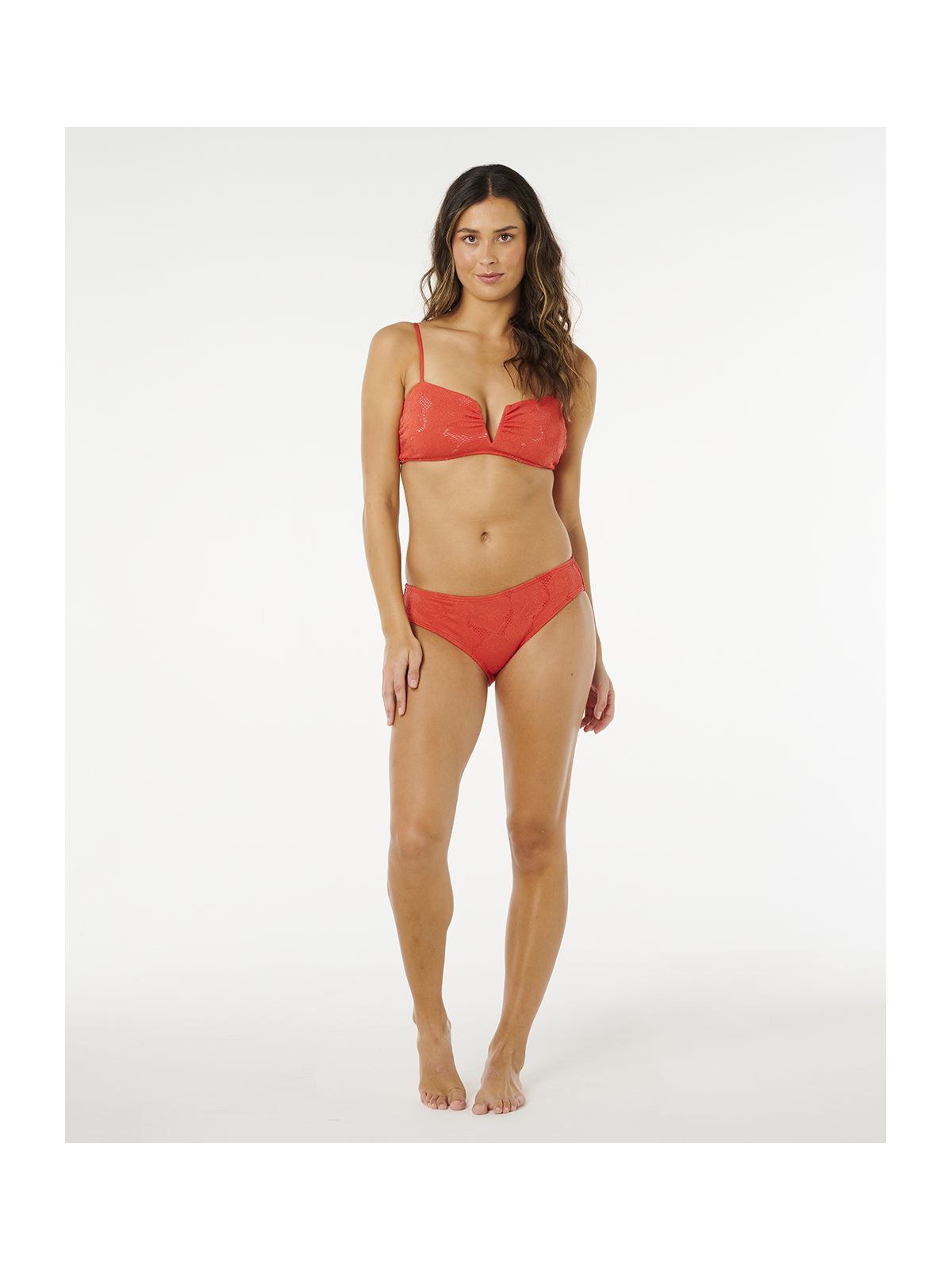 Dół bikini RIP CURL Oasis Full Pant czerwony