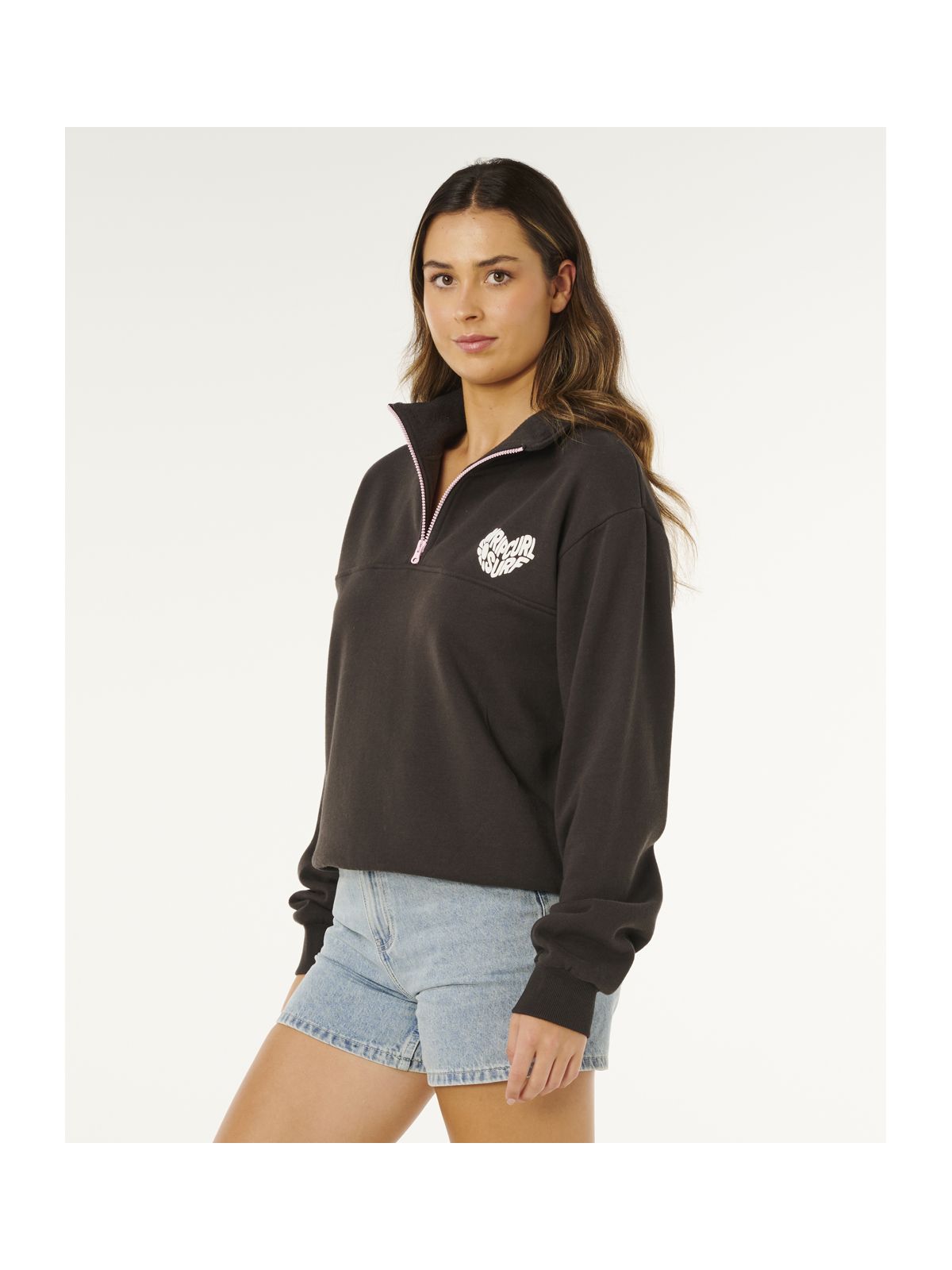 Bluza damska RIP CURL Rc Heart Half Zip Fleece czarna