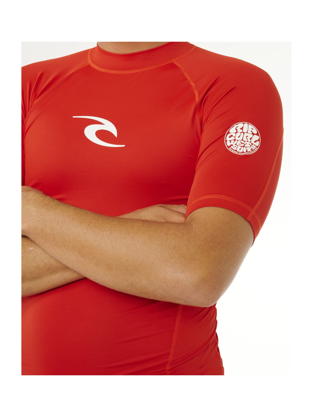 Lycra męska RIP CURL Waves Upf Perf S/S czerwona