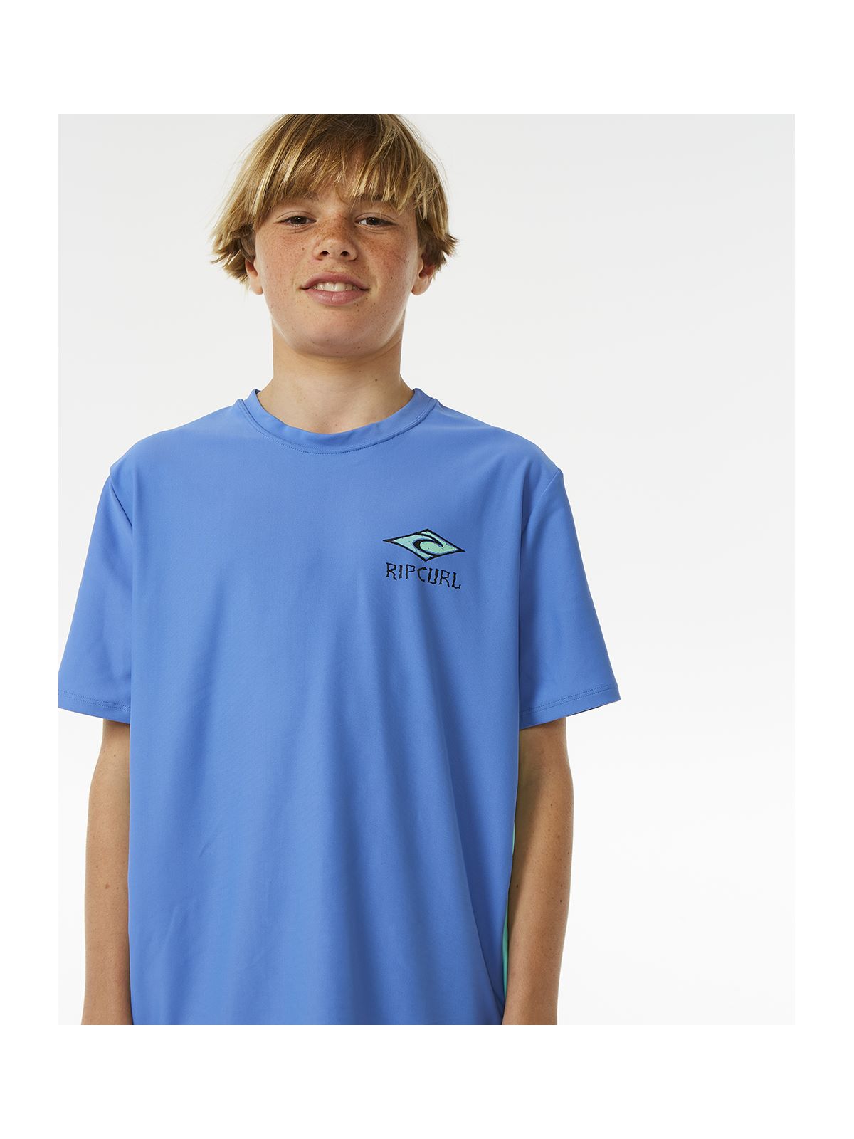Lycra RIP CURL Lost Islands Logo Upf S/S Boy niebieski - Adventure Sports