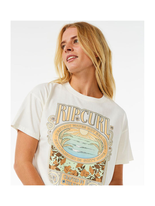 Koszulka RIP CURL Long Days Relaxed Tee biały - Adventure Sports

