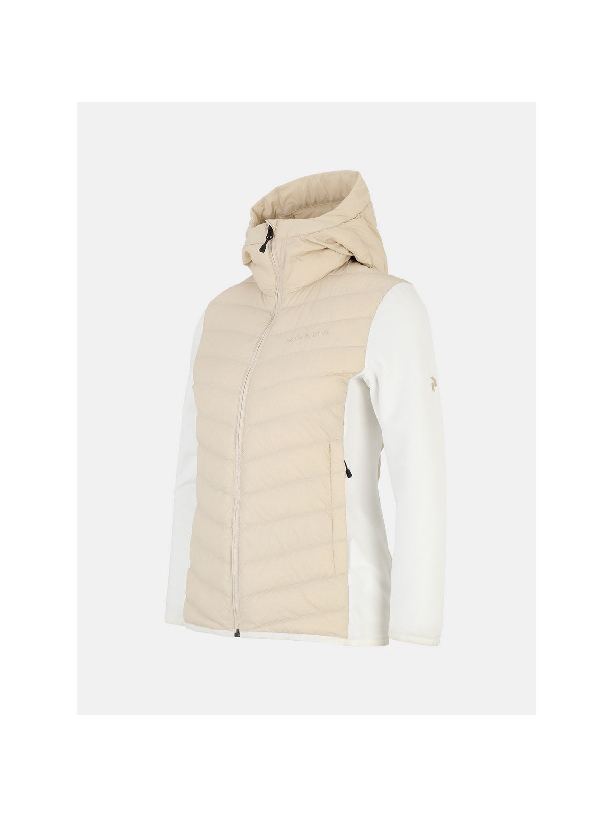 Kurtka z puchem Peak Performance W Frost Down Hybrid Hood beżowy - narciarska - Adventure Sports