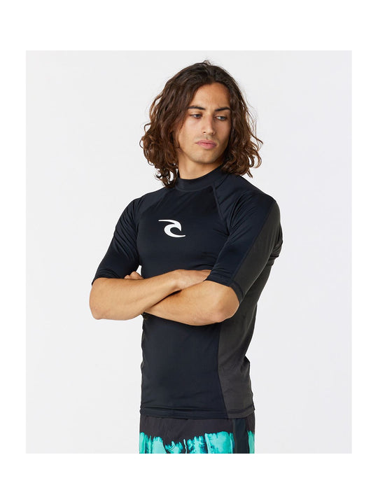 Koszulka do pływania męska RIP CURL Waves Upf Perf S/S czarna
