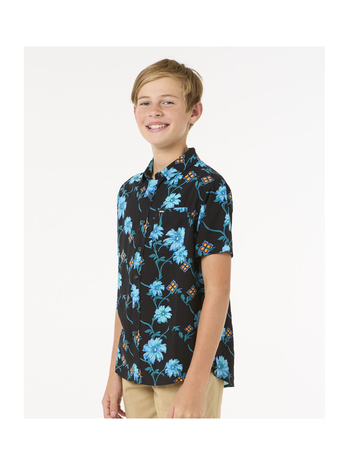 Koszula RIP CURL Surf Revival S/S Shirt-Boy czarny