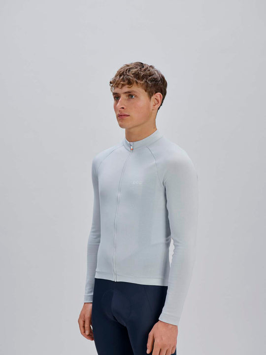 Koszulka rowerowa POC M's Thermal Lite LS Jersey szara
