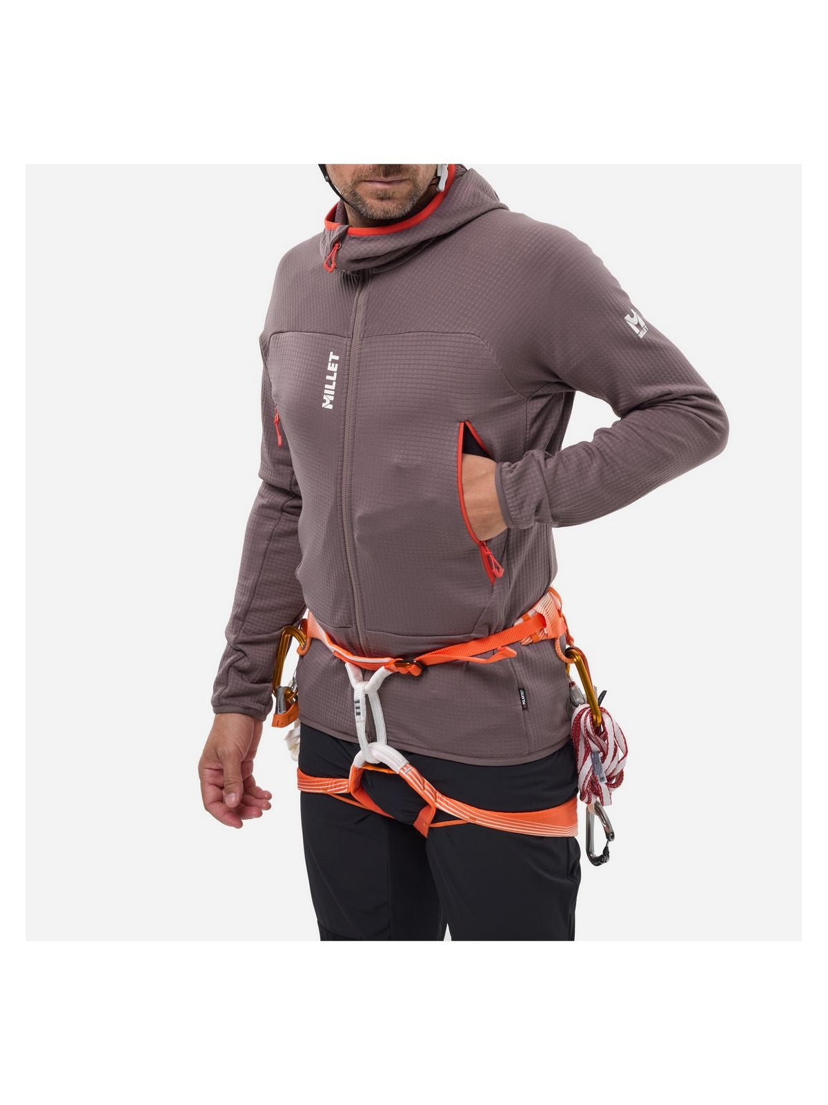 Bluza męska MILLET Fusion Grid Hoodie M fioletowa śliwkowa
