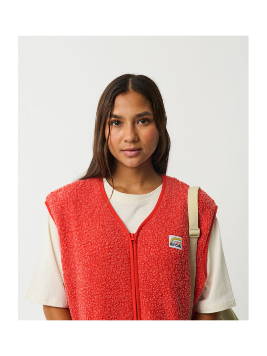 Kamizelka damska RIP CURL Every Day Polar Vest czerwona
