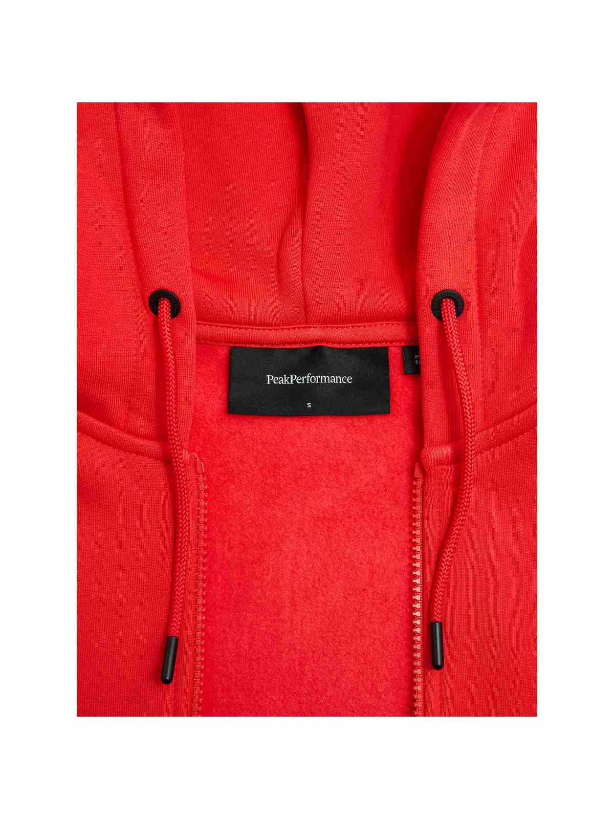Bluza PEAK PERFORMANCE Original Small Logo Zip Hood Women czerwony - Adventure Sports