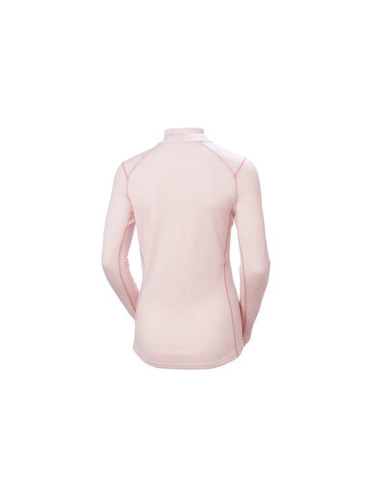 Koszulka damska HELLY HANSEN W Lifa Merino Midweight Graphic 1/2 Zip kolor różowy
