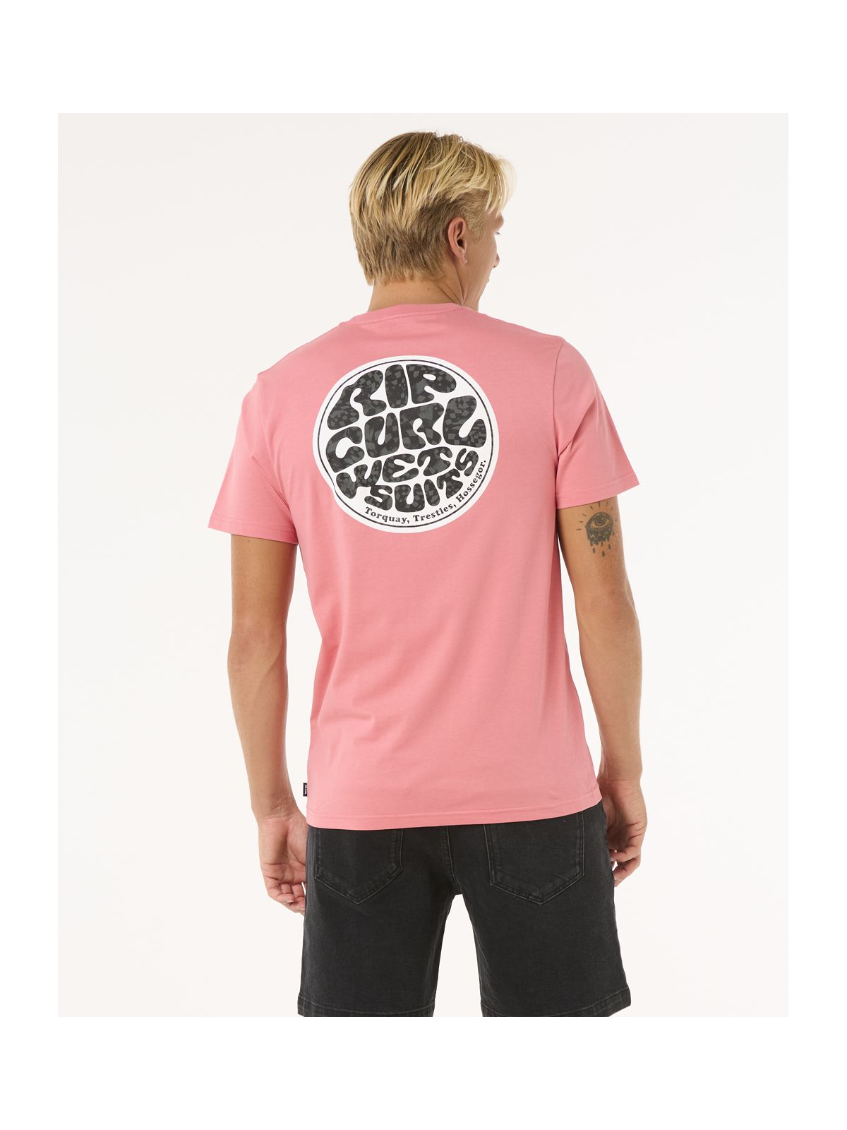 Koszulka męska RIP CURL Wettie Passage Icon Tee różowa
