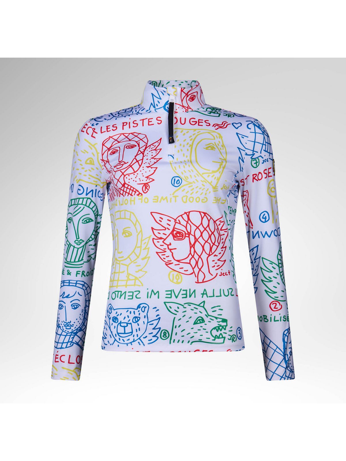 Bluza damska ROSSIGNOL W Jcc Quarter Zip First Layer multikolor