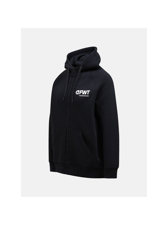 Bluza Peak Performance Fwt M Logo Zip Hood czarny - Adventure Sports
