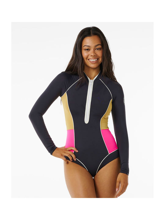 Kostium RIP CURL Hibiscus Heat Splice Upf Ssuit czarny - Lycra - Adventure Sports
