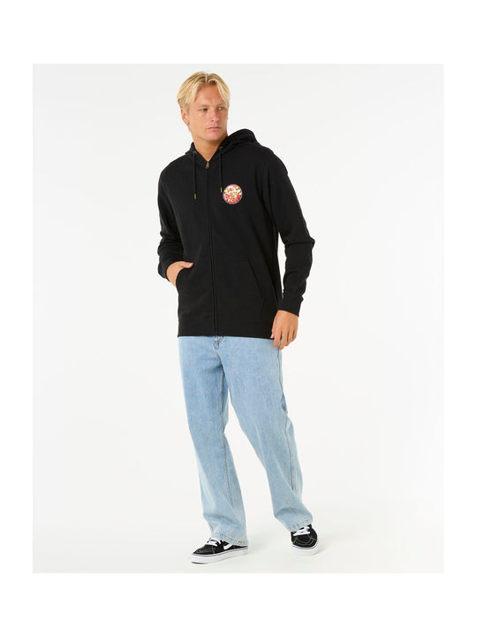 Bluza męska RIP CURL Wettie Passage Icon Zip Thru czarna
