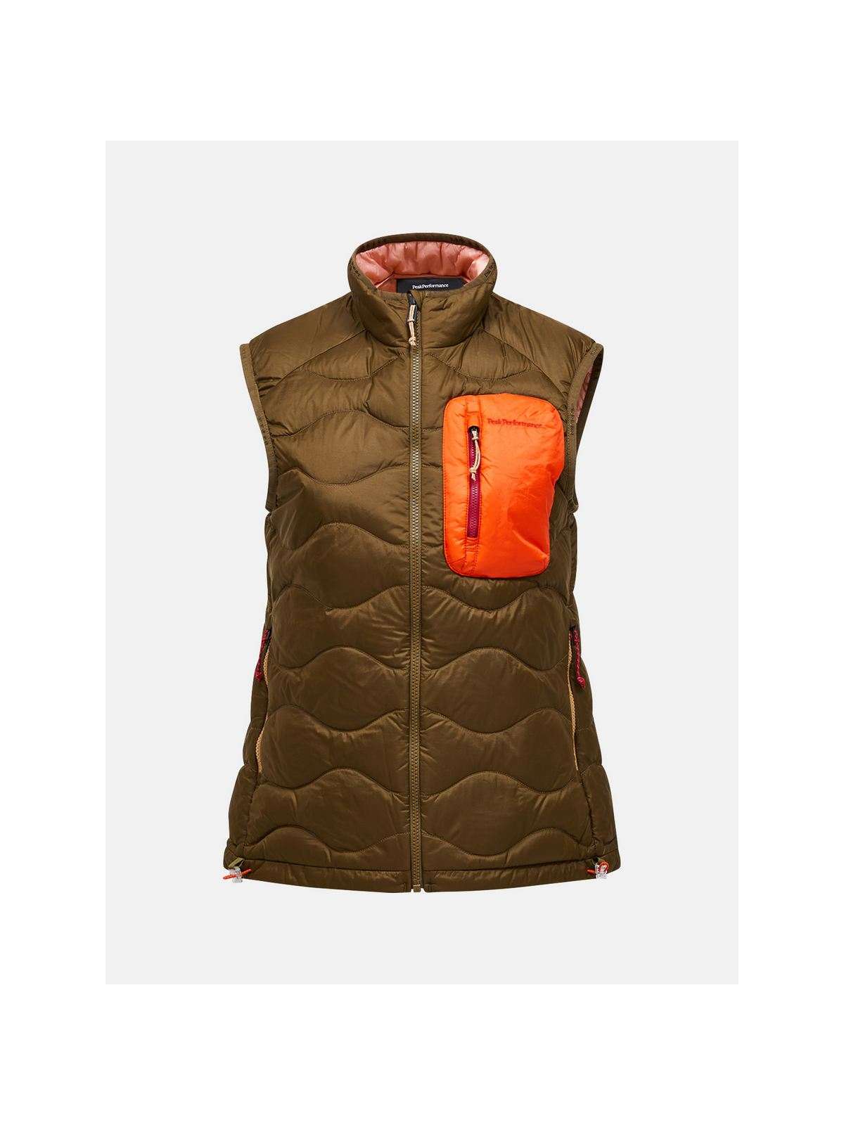Kamizelka PEAK PERFORMANCE W Helium Utility Down Vest brązowy