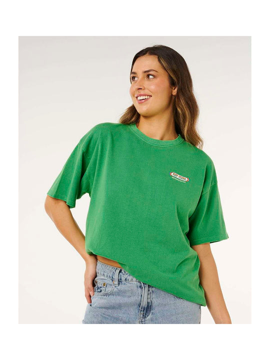 Koszulka damska RIP CURL Surf Revival Heritage Tee zielona
