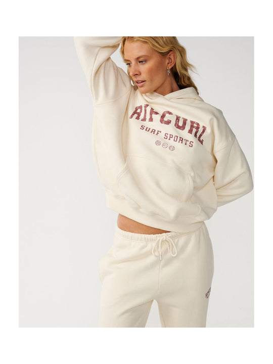 Bluza damska RIP CURL Varsity Sports O/S Hood biała
