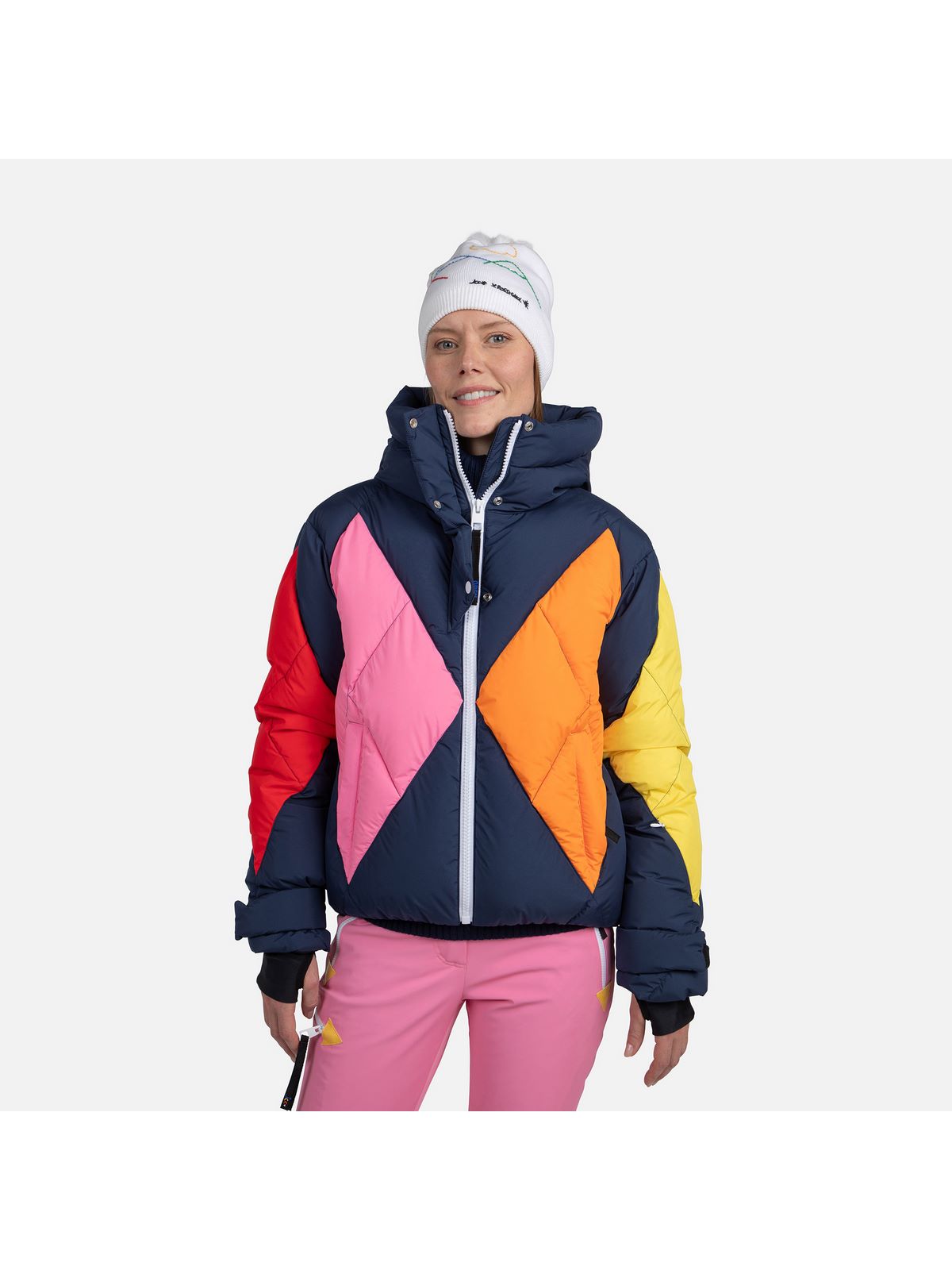 Kurtka narciarska puchowa damska Rossignol W Diamond Down Bomber Jkt niebieski - Adventure Sports