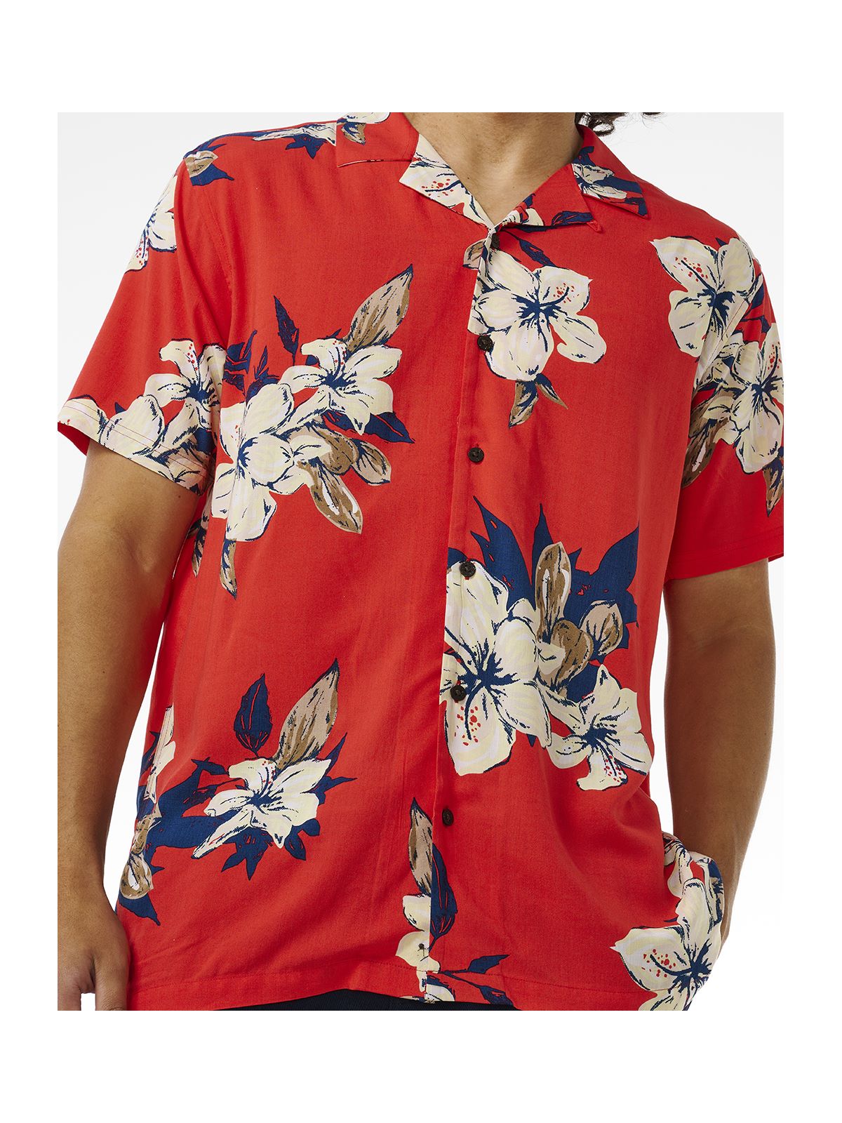 Koszula RIP CURL Aloha Hotel S/S Shirt czerwony - Koszulka - Adventure Sports