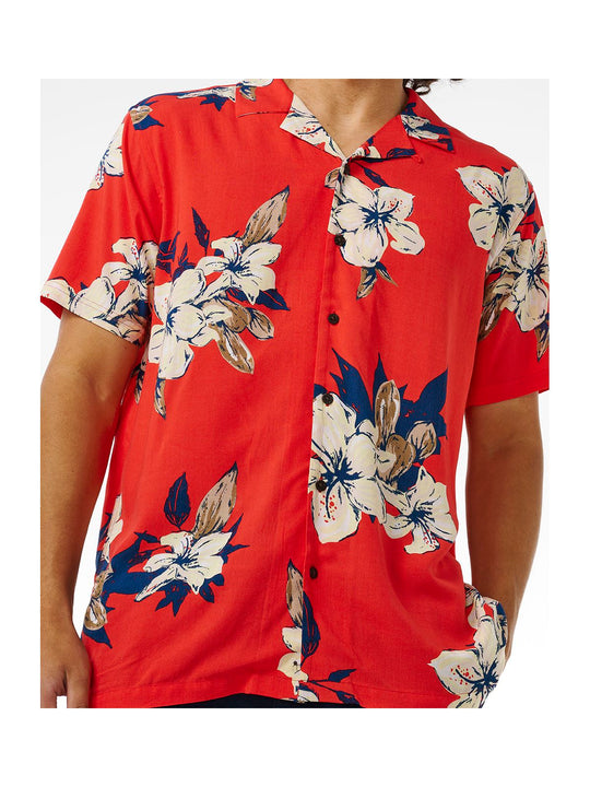 Koszula RIP CURL Aloha Hotel S/S Shirt czerwony - Koszulka - Adventure Sports
