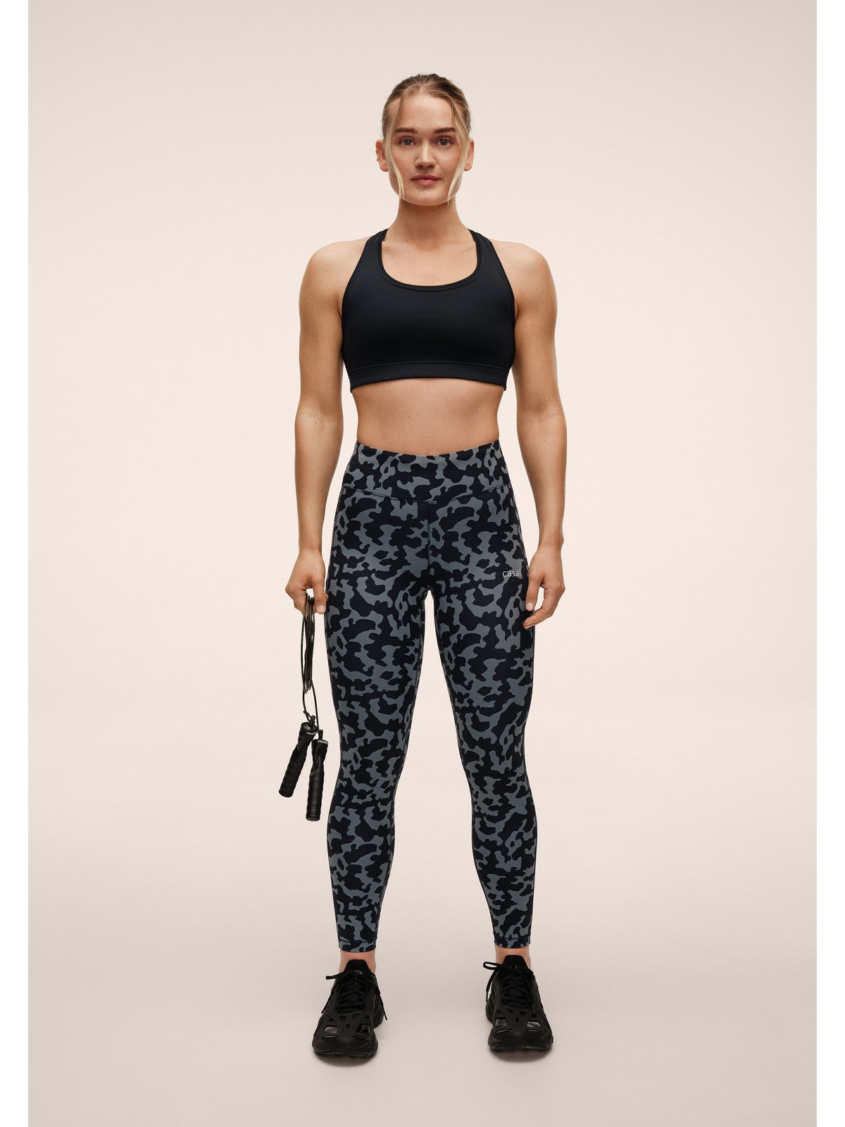 Legginsy damskie CASALL Essential Printed Tights niebieskie