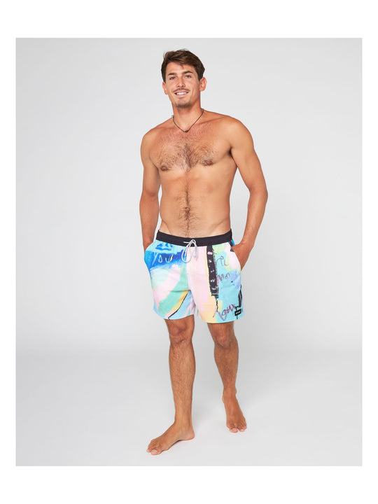 Męskie boardshorty RIP CURL Ripcurl X Ba Bapt Volley biało niebieskie - Boardshorty - Adventure Sports
