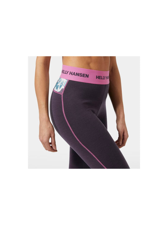 Spodnie damskie HELLY HANSEN W Lifa Merino Midweight Graphic Pant kolor czarny
