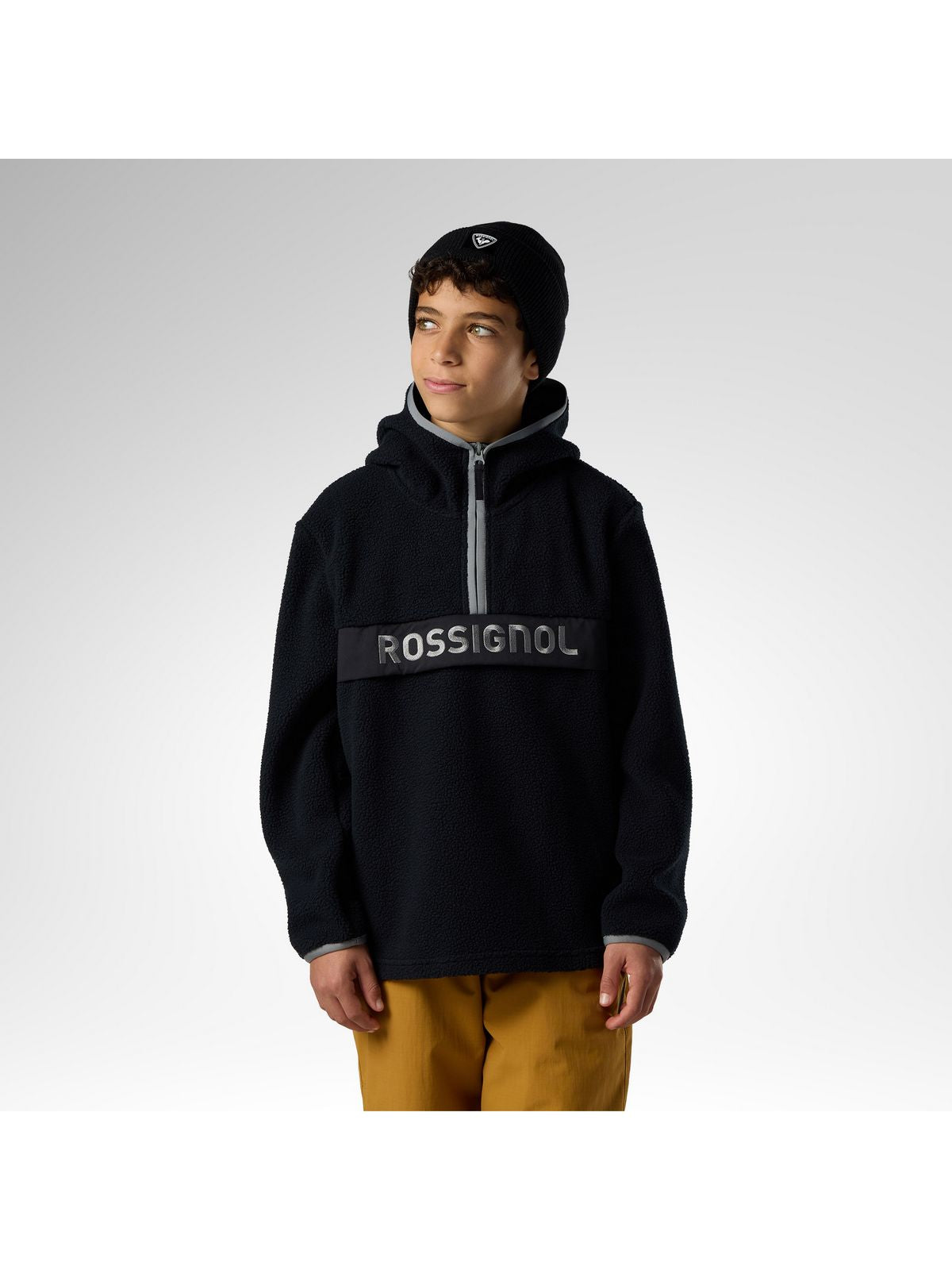 Bluza juniorska ROSSIGNOL Jr Alltrack Anorak Fleece czarna