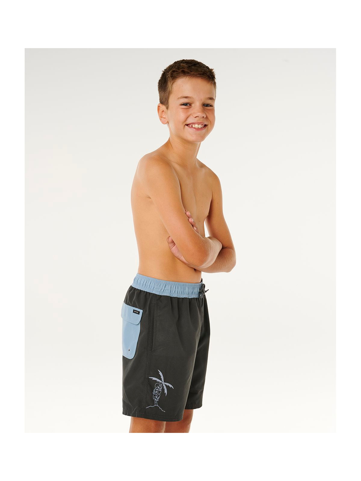 Boardshorty chłopięce RIP CURL Eternal Shred Block Volley-Boy czarne