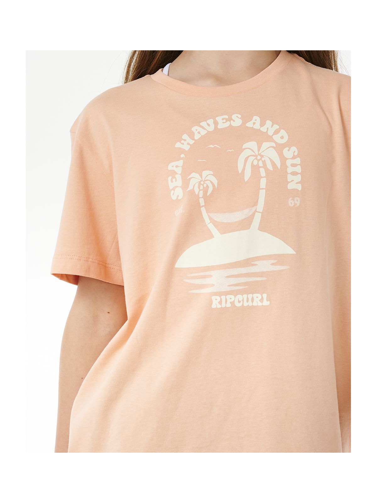 Koszulka RIP CURL Re-Entry Tee Girl pomarańczowy - Adventure Sports