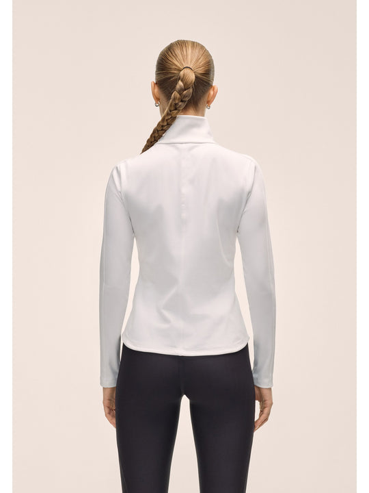 Koszulka treningowa damska CASALL Serene Half Zip Long Sleeve kolor biały
