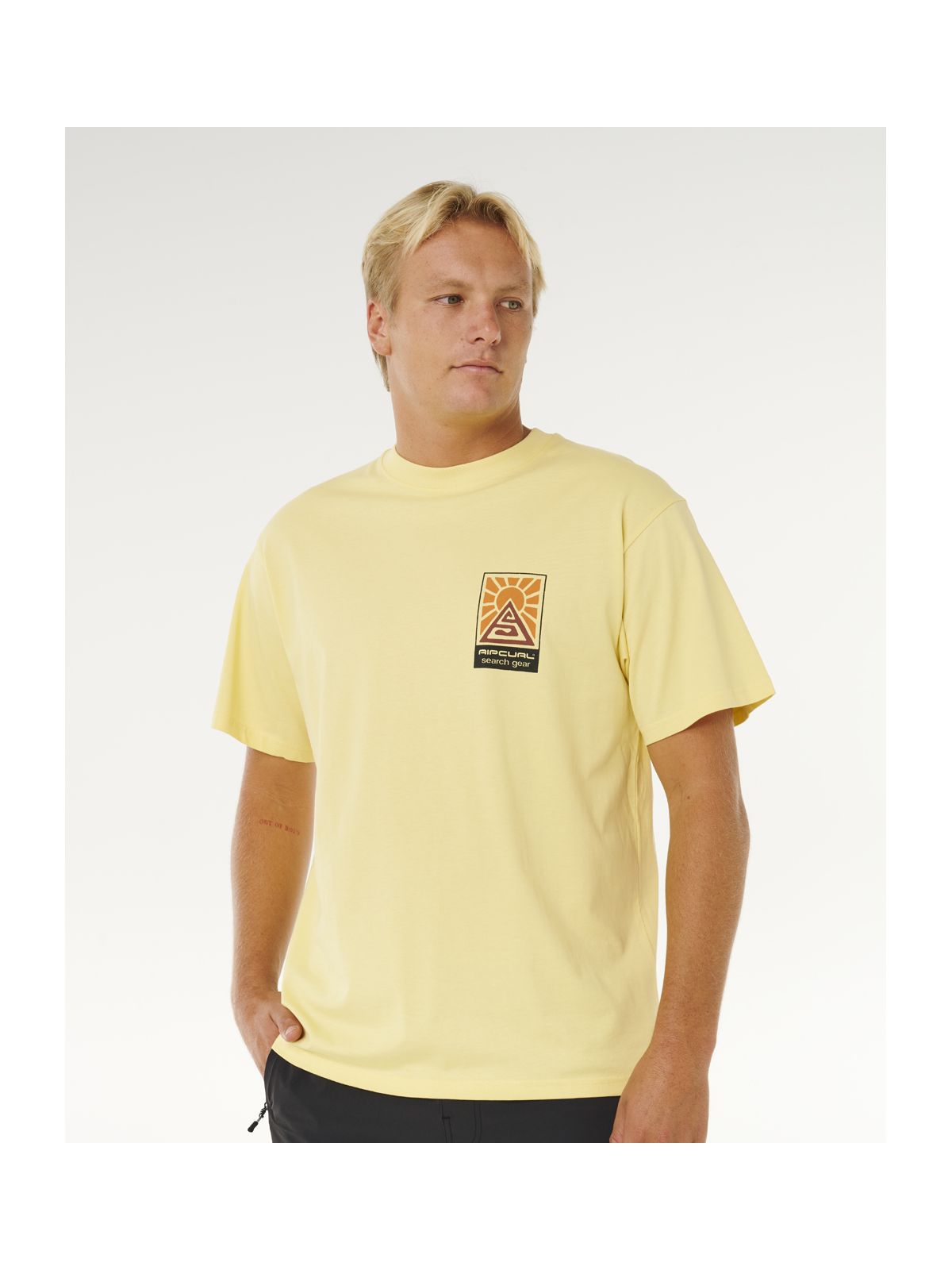 Koszulka męska RIP CURL Search Dawn Tee żółta