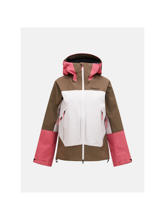 Kurtka narciarska damska PEAK PERFORMANCE Vislight GORE-TEX C-Knit 3L Shell Jacket brązowa
