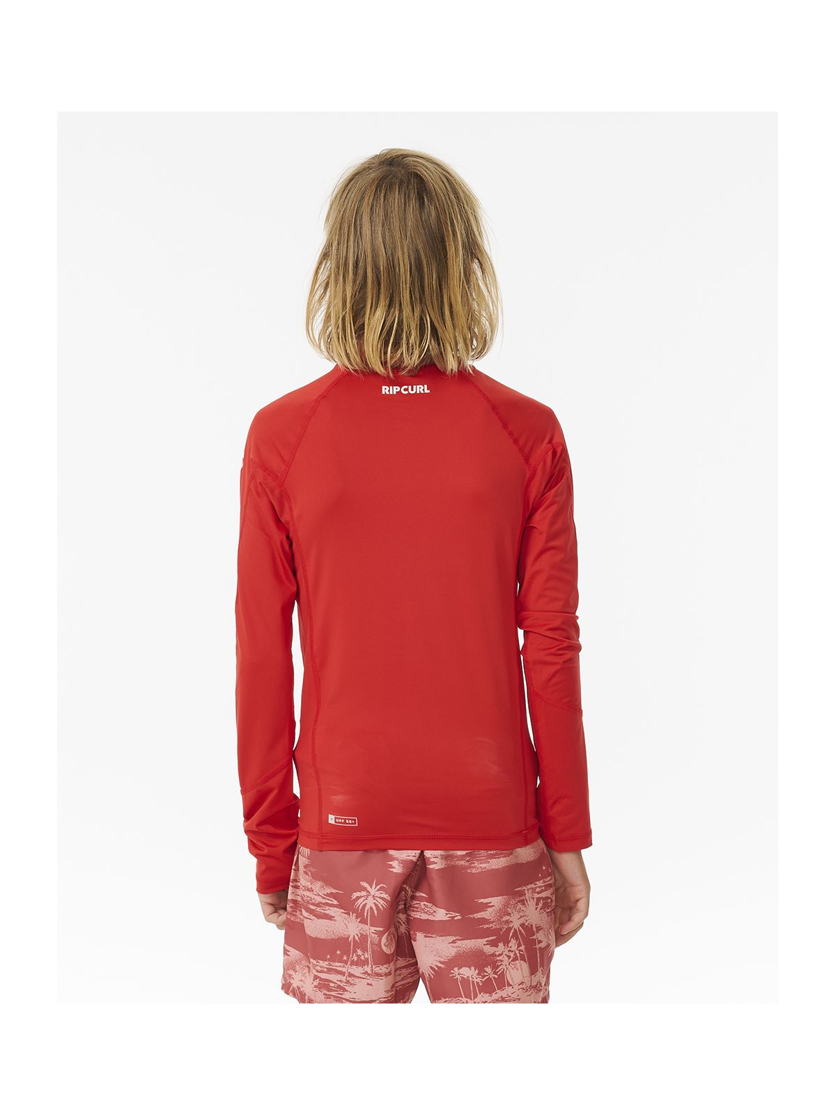 Koszulka do pływania dziecięca RIP CURL Brand Wave Upf L/S Boy czerwona