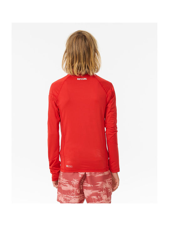 Koszulka do pływania dziecięca RIP CURL Brand Wave Upf L/S Boy czerwona
