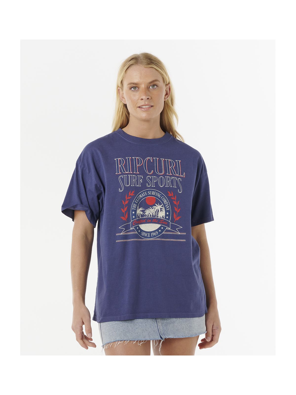 Koszulka RIP CURL SURF DEPT. HERITAGE TEE granatowa