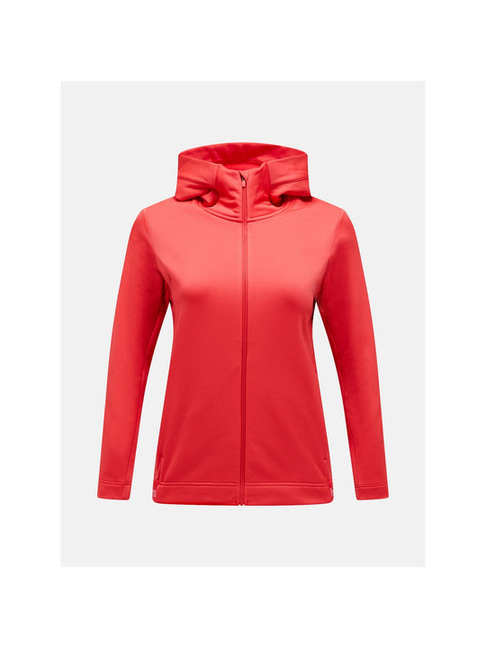 Bluza PEAK PERFORMANCE Rider Tech Zip Hood Women czerwony - Adventure Sports
