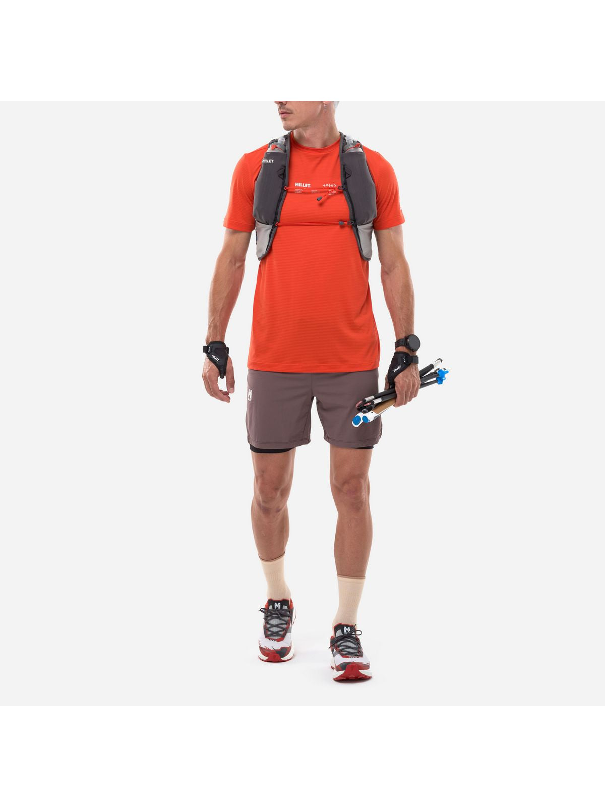 Koszulka męska MILLET Intense Essential Ts Ss M czerwona