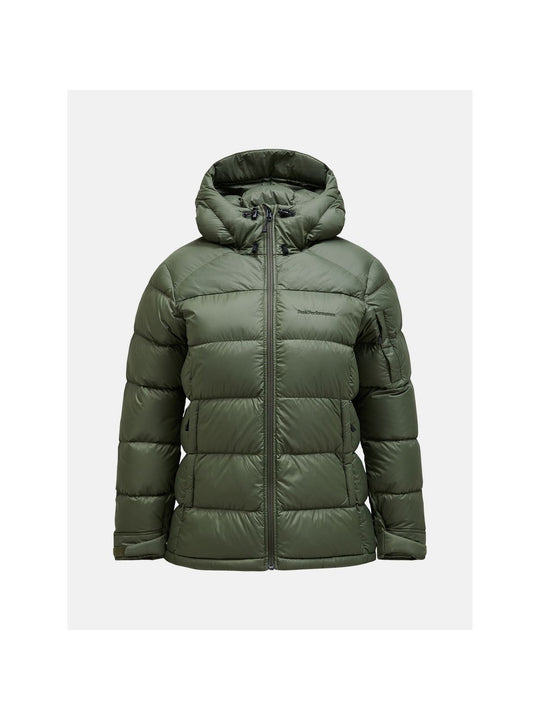 Kurtka zimowa puchowa Peak Performance W Frost Down Jacket zielony - narciarska - Adventure Sports
