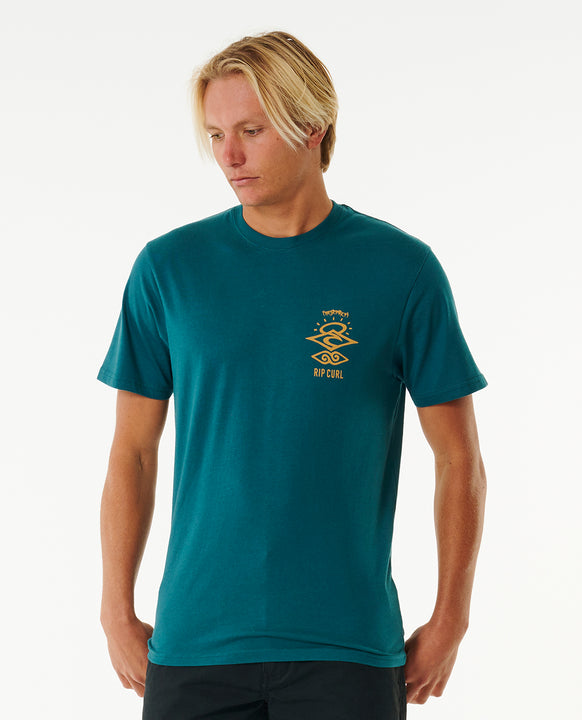 T-Shirt RIP CURL Search Icon Tee niebieski - Koszulka - Adventure Sports
