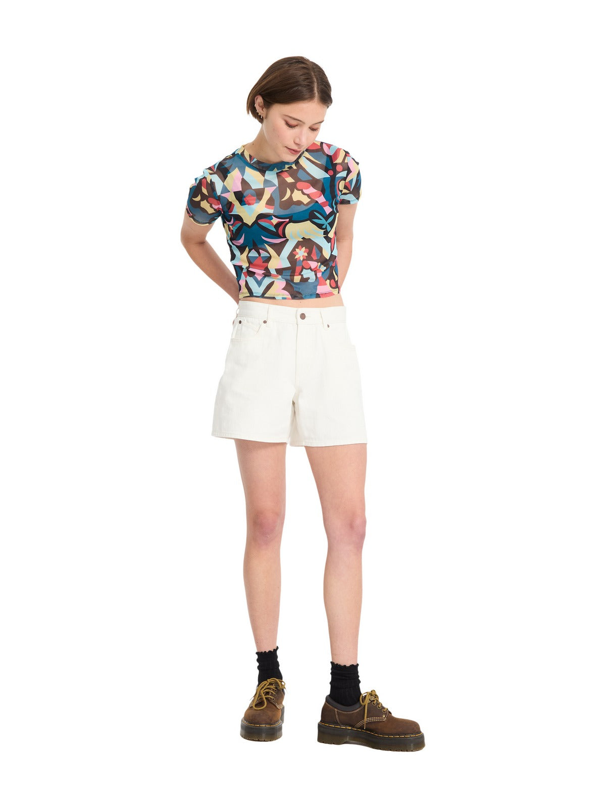 Szorty damskie VOLCOM Stoned Bf Short biały