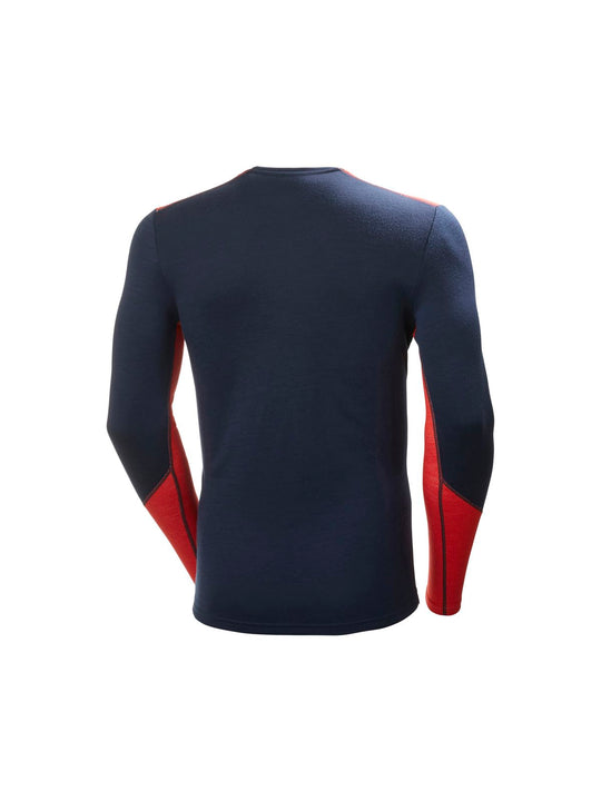 Koszulka męska HELLY HANSEN Lifa Merino Midweight Crew  kolor granatowy
