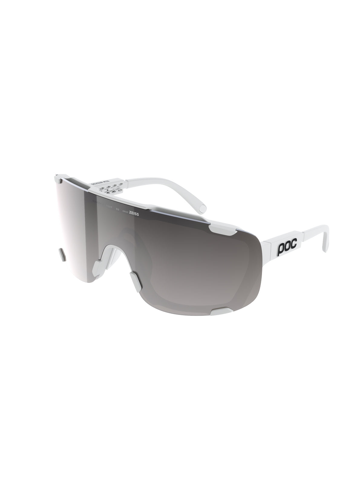 Okulary rowerowe POC Devour Mid biały - Clarity Road/Sunny Silver Cat. 3