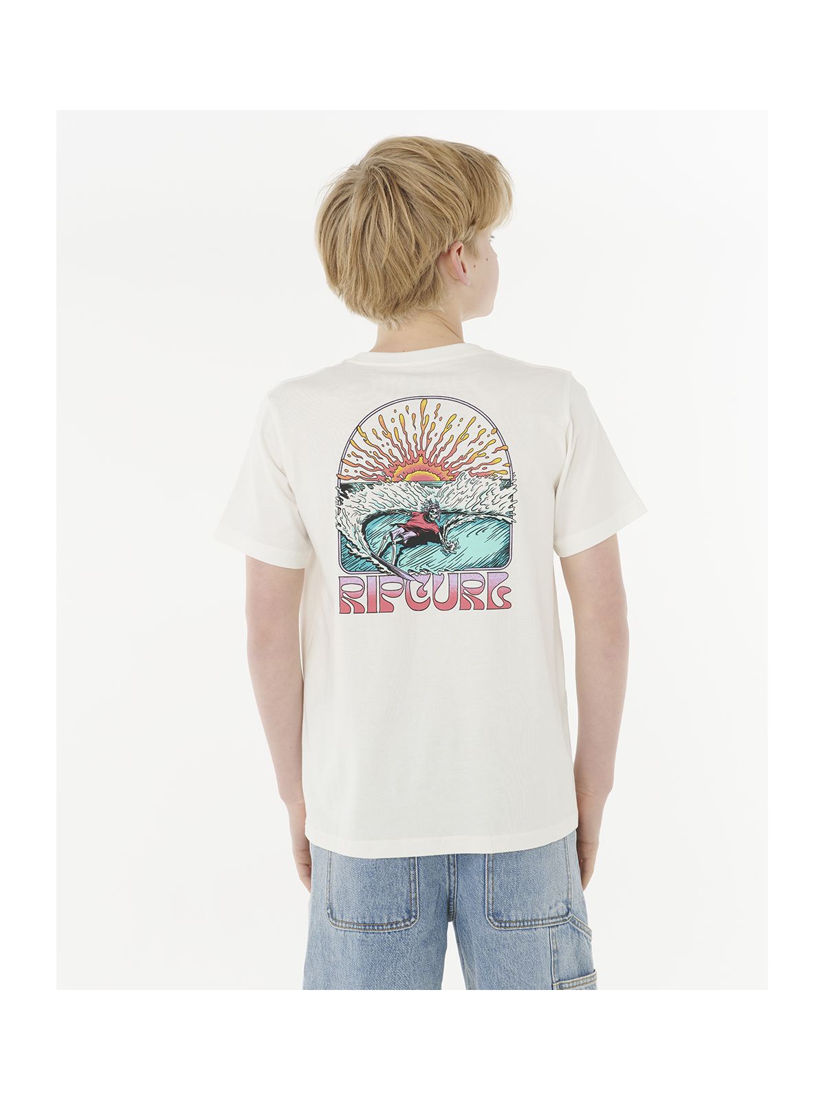 Koszulka RIP CURL GRATEFUL SHRED TEE - BOY beżowa